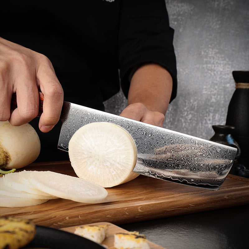 Heritage (遺産) Damascus Steel - 7 Inch Nakiri Knife