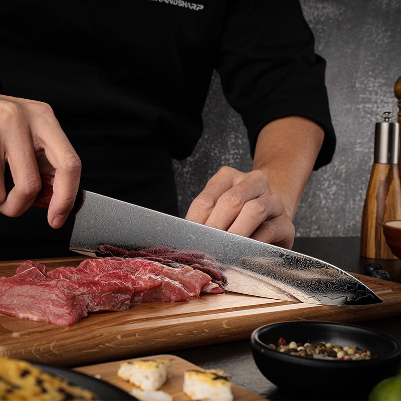 Heritage (遺産) Damascus Steel - 9 Inch Chef's Knife