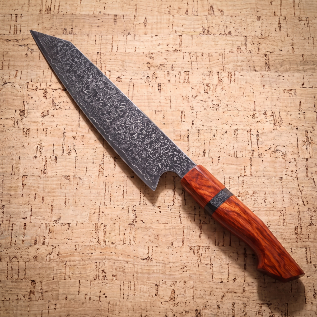 Kiritsuke Knife 19 cm, Galaxy Heritage, wooden handle, full view