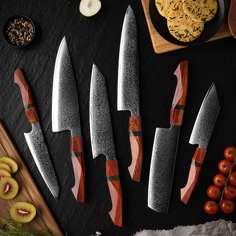 Japanese Damascus knife set, 6 pieces, Galaxy Heritage, view 4