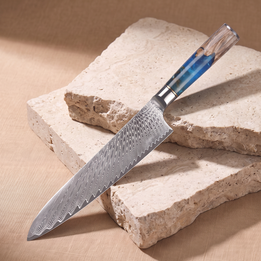 Gyuto chef's knife 24 cm, Japanese Damascus steel, Galaxy Tenshi