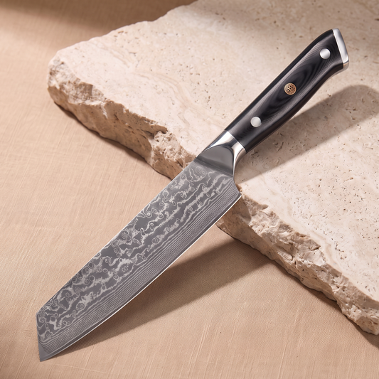 Kiritsuke knife 20 cm, Japanese Damascus steel, Galaxy Orion