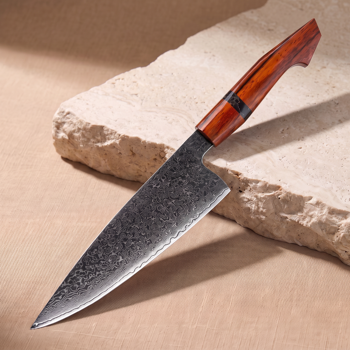 Gyuto chef's knife 20 cm, Japanese Damascus steel, Galaxy Heritage