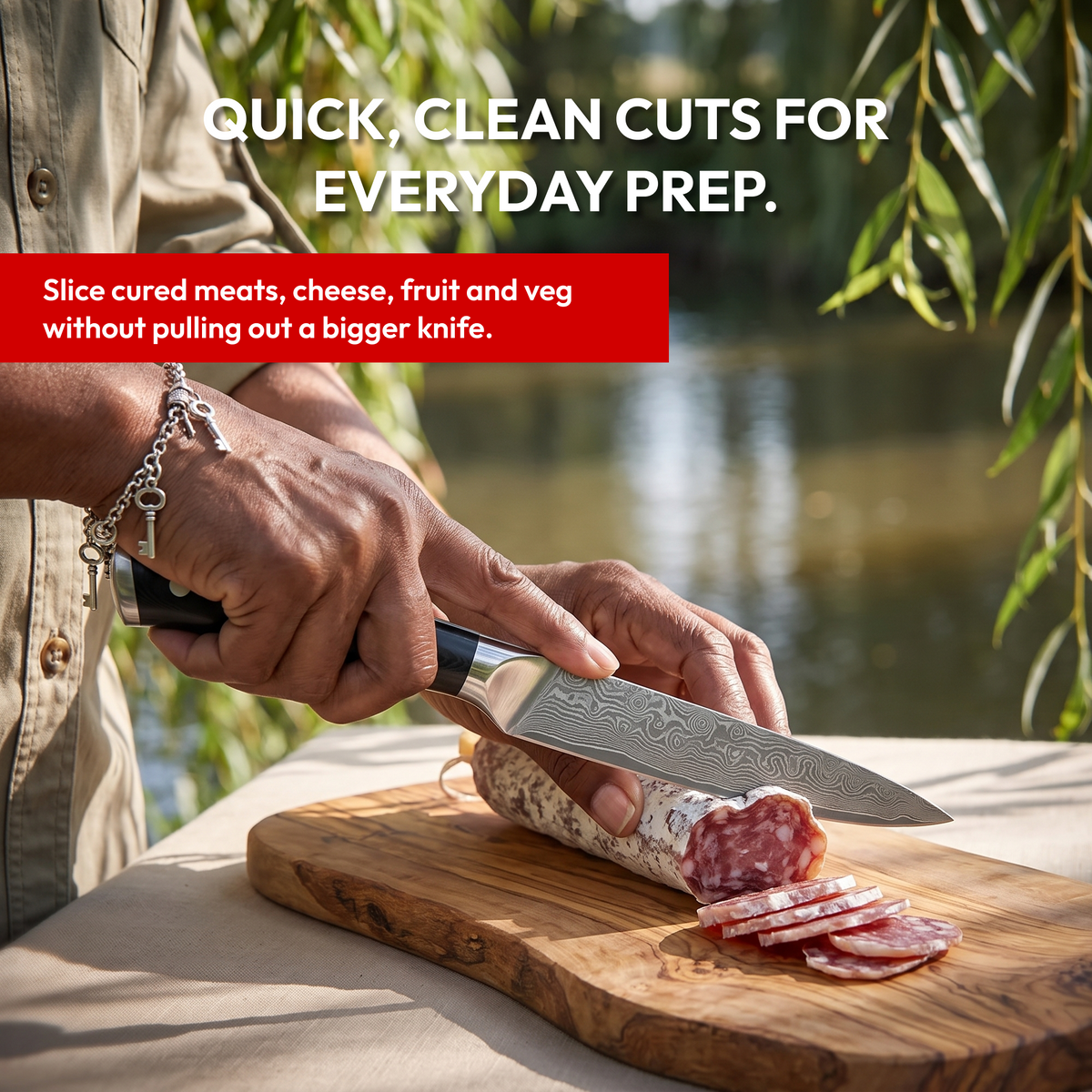 Utility Knife 13 cm, Galaxy Orion, slicing salami