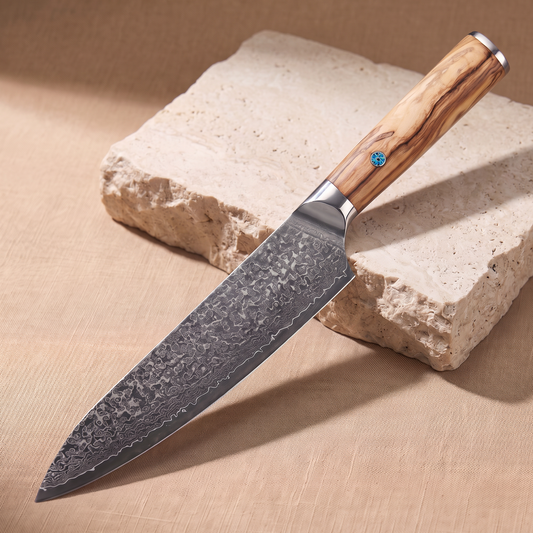 Gyuto chef's knife 20 cm, Japanese Damascus steel, Galaxy Takumi