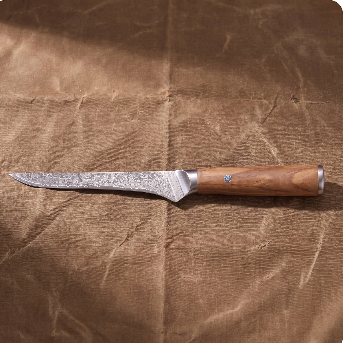 Boning Knife 15 cm, Galaxy Takumi, olive wood handle, full view