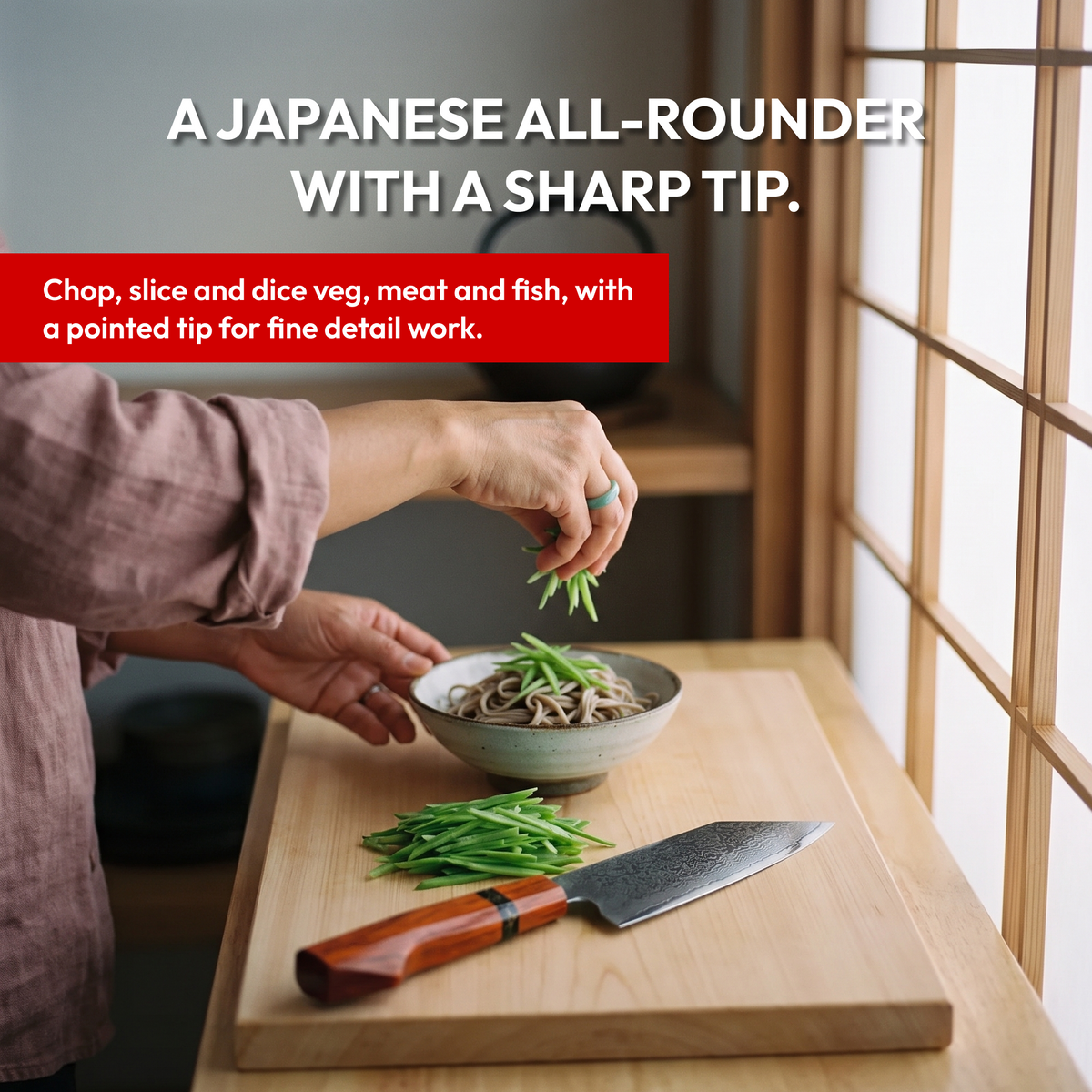 Bunka Knife 14 cm, Galaxy Heritage, chopping green beans